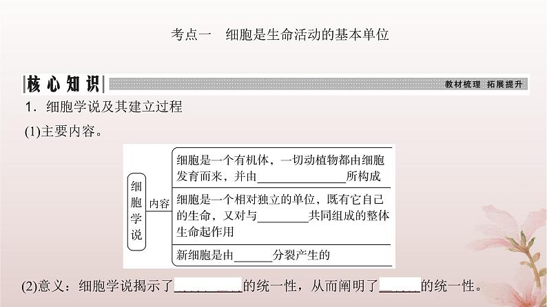 2024届高考生物一轮总复习第一单元细胞及组成细胞的分子第1讲走近细胞课件03