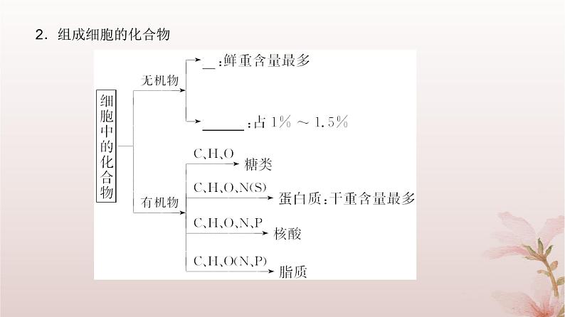 2024届高考生物一轮总复习第一单元细胞及组成细胞的分子第2讲细胞中的无机物糖类和脂质课件05