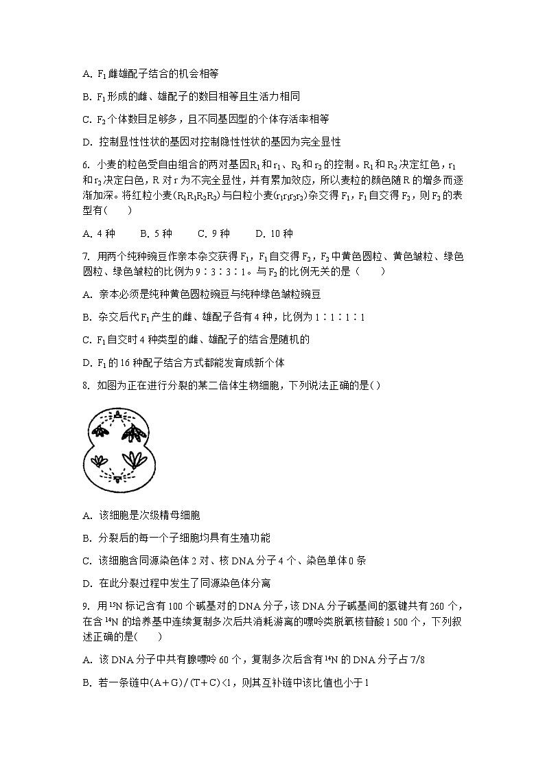 云南省建水第一中学2022-2023学年高一下学期期末考试生物试题第2页