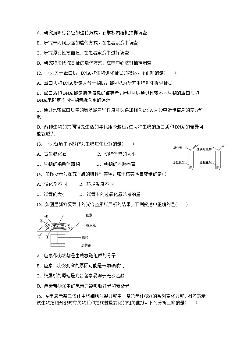 云南省马关县第一中学2022-2023学年高一下学期期末考试生物试题第3页