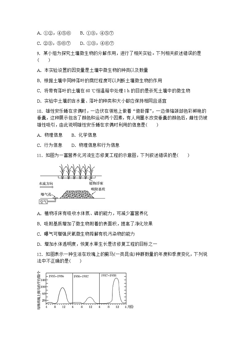 云南省文山州第一中学2022-2023学年高二下学期期末考试生物试题第3页