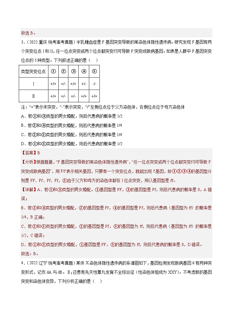 2019-2023年高考生物学分类汇编——专题8生物的变异与育种（解析版）第2页