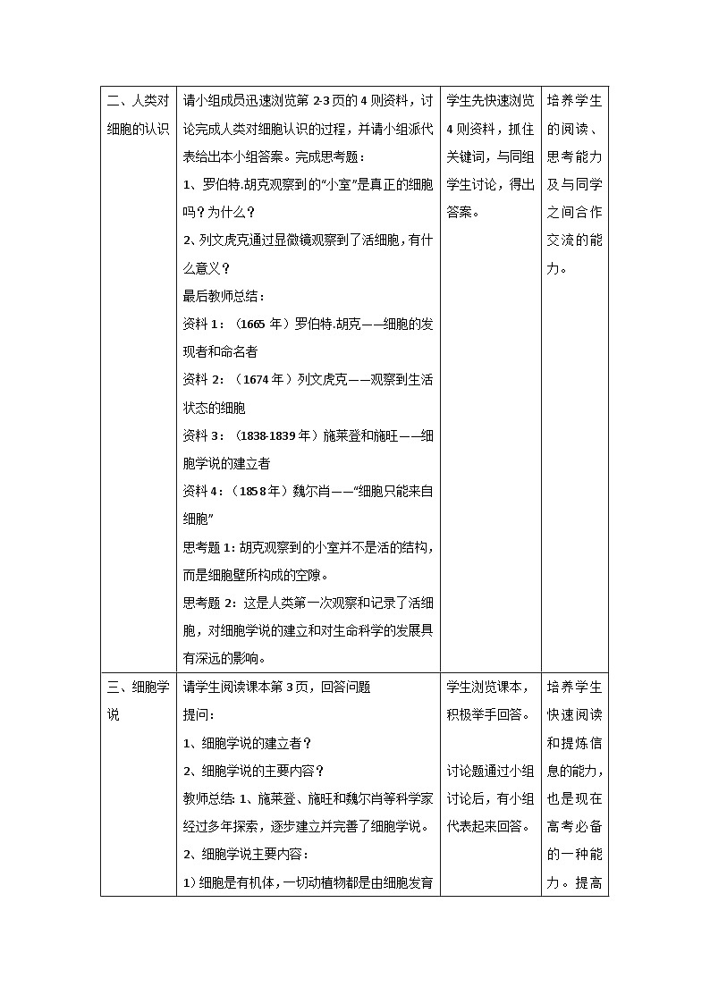 1.1 发现细胞（教学设计）-高一上学期生物同步精品课堂（北师大版2019必修1）第2页