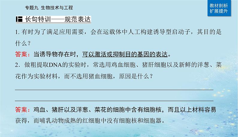 2023高考生物二轮专题复习与测试专题九第17讲基因工程课件06