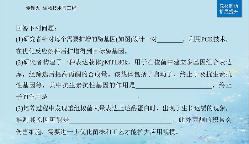 2023高考生物二轮专题复习与测试专题九第17讲基因工程课件08