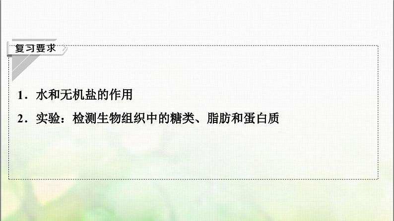 2024届人教版高考生物一轮复习细胞中的元素及无机化合物课件第2页