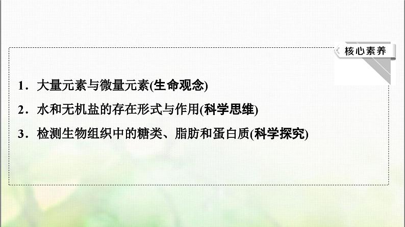 2024届人教版高考生物一轮复习细胞中的元素及无机化合物课件第3页