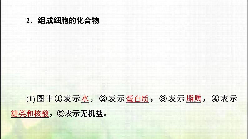 2024届人教版高考生物一轮复习细胞中的元素及无机化合物课件第6页