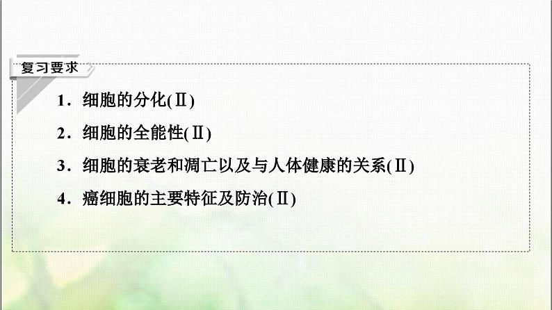 2024届人教版高考生物一轮复习细胞的分化、衰老、凋亡和癌变课件02