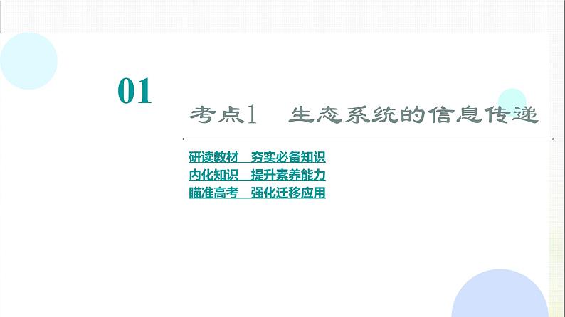 2024届人教版高考生物一轮复习生态系统的信息传递和稳定性课件04