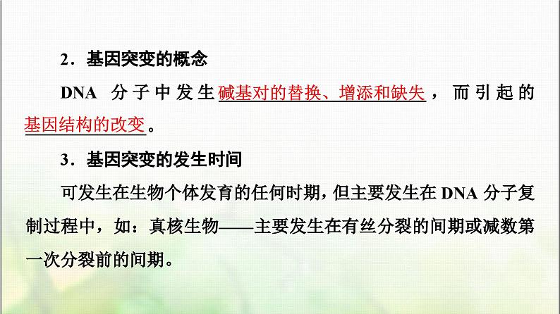 2024届人教版高考生物一轮复习基因突变和基因重组课件第7页