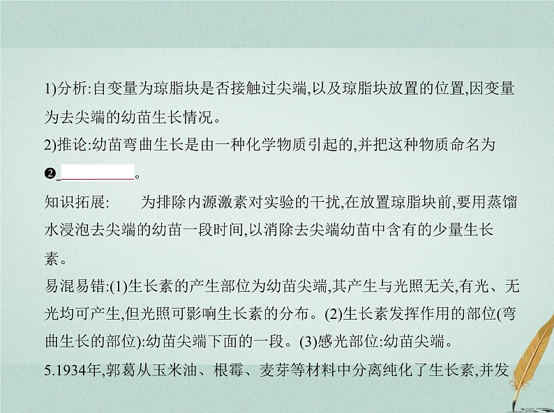 人教版2024届高考生物一轮复习植物生命活动的调节教学课件第5页