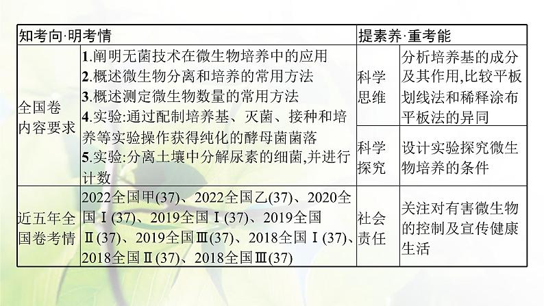 人教版2024届高考生物一轮复习微生物的培养与应用教学课件第3页