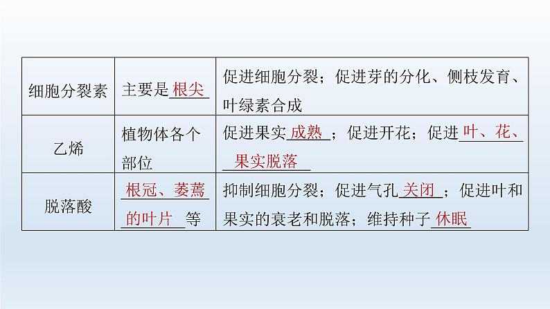 人教版2024届高考生物一轮复习其他植物激素、植物生长调节剂及环境因素参与调节植物的生命活动教学课件第6页