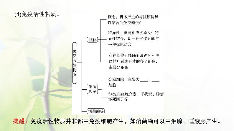 人教版2024届高考生物一轮复习免疫调节教学课件 (2)第7页