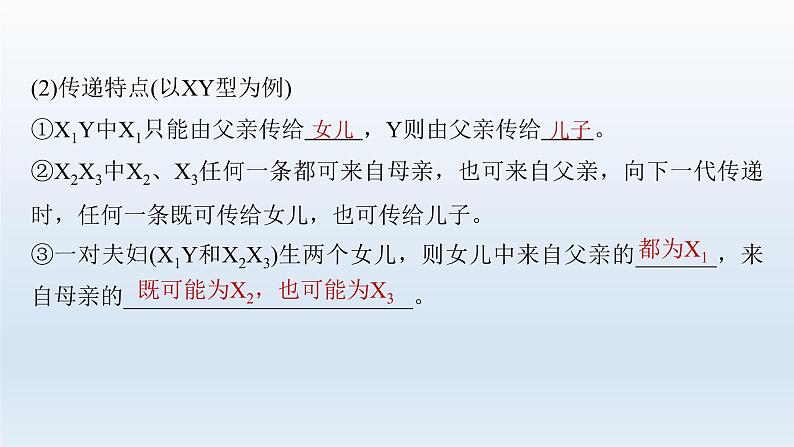 人教版2024届高考生物一轮复习伴性遗传的特点与应用及人类遗传病教学课件第6页