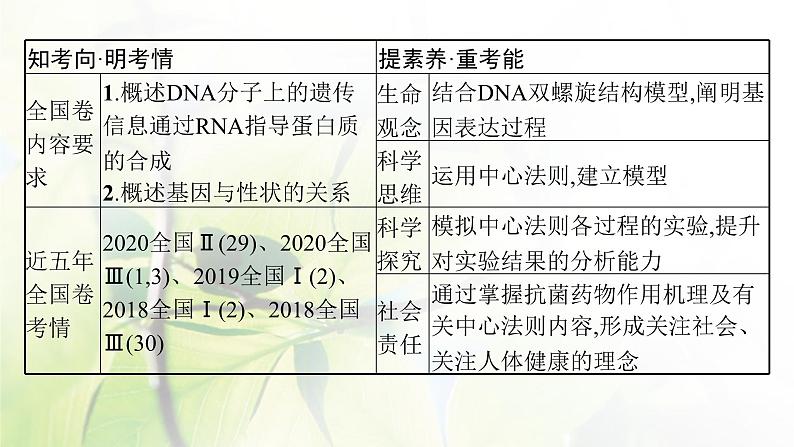 人教版2024届高考生物一轮复习基因的表达教学课件 (2)第3页