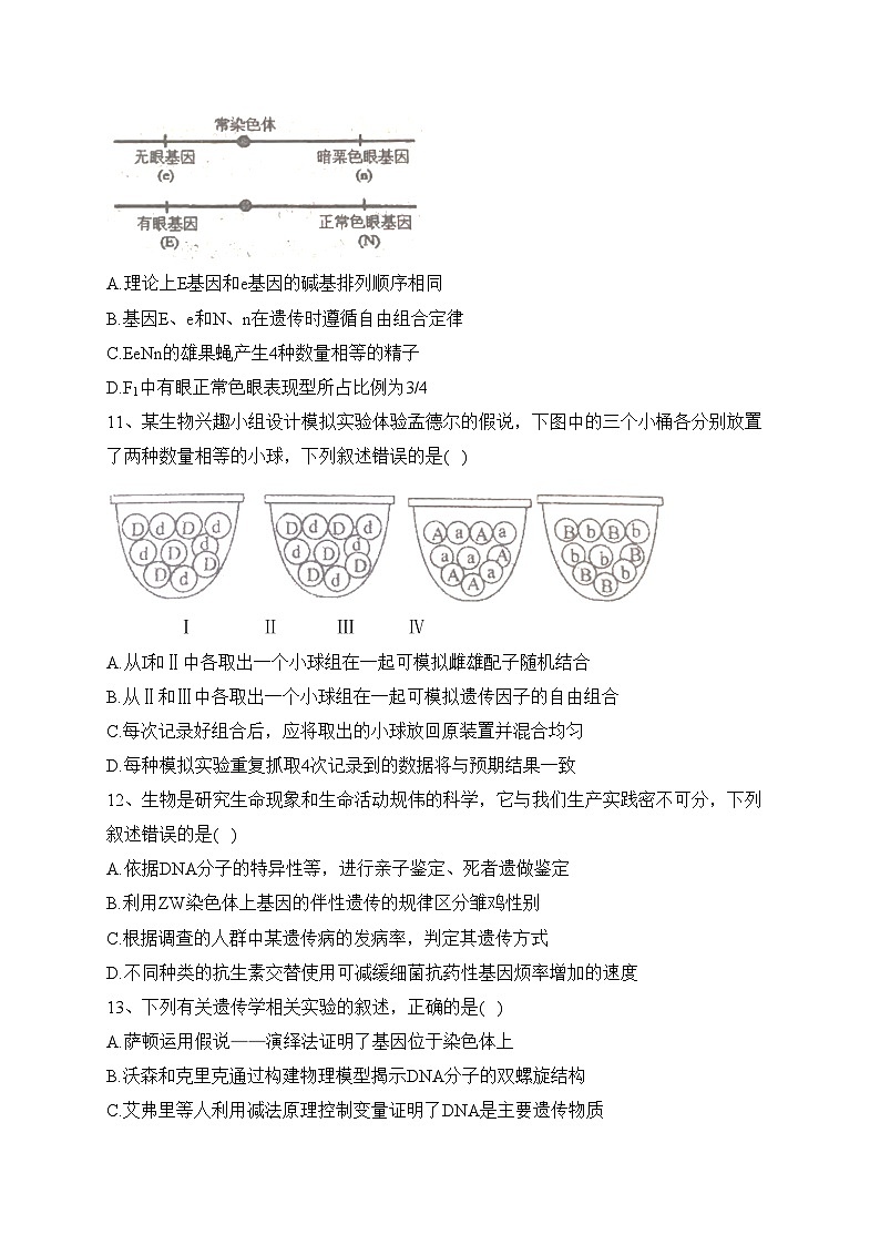 辽宁省大连市2022-2023学年高一下学期期末考试生物试卷（含答案）03