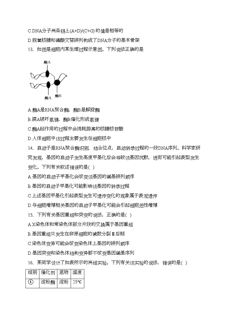青海省海东市2022-2023学年高一下学期期末考试生物试卷（含答案）03