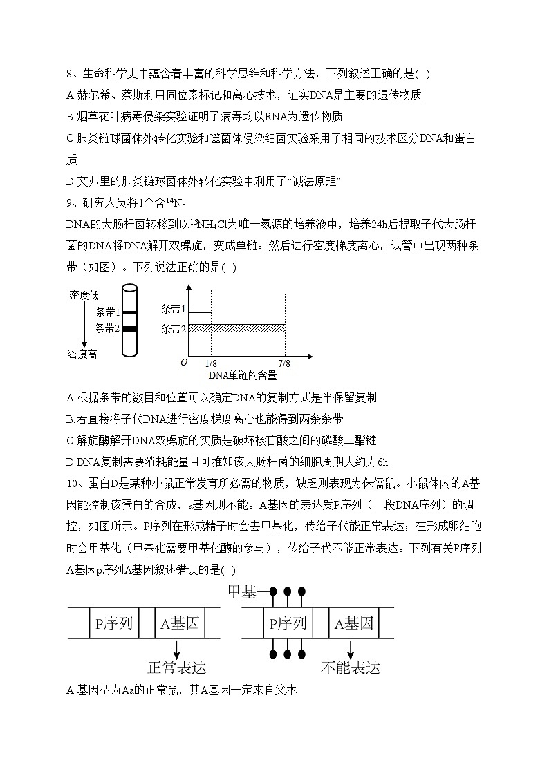 重庆市江津中学等七校2022-2023学年高一下学期期末联考生物试卷（含答案）03