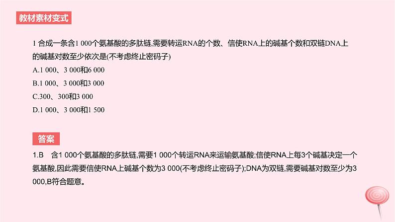 2024版高考生物一轮复习教材基础练第六章遗传的分子基础第3节基因的表达及其与性状的关系教学课件第4页