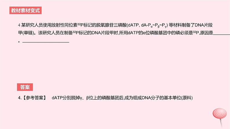 2024版高考生物一轮复习教材基础练第三章细胞的能量供应和利用长句训练2细胞代谢中的原因分析教学课件第7页