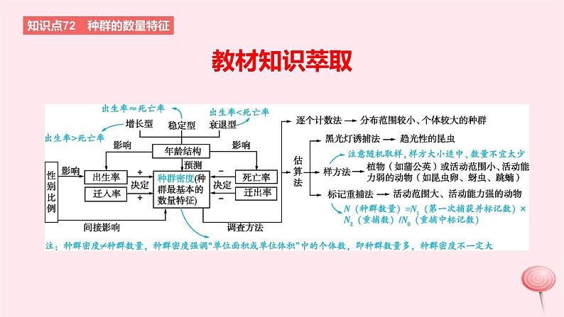 2024版高考生物一轮复习教材基础练第十章生物与环境第1节种群及其动态教学课件第2页