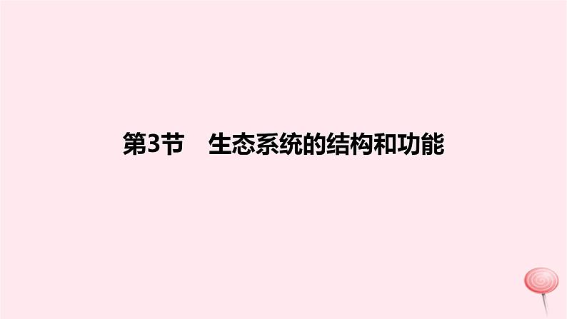 2024版高考生物一轮复习教材基础练第十章生物与环境第3节生态系统的结构和功能教学课件第1页