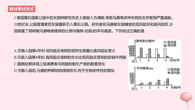 2024版高考生物一轮复习教材基础练第十章生物与环境第3节生态系统的结构和功能教学课件第8页