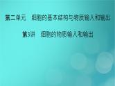 新高考适用2024版高考生物一轮总复习必修1分子与细胞第2单元细胞的基本结构与物质输入和输出第3讲细胞的物质输入和输出课件