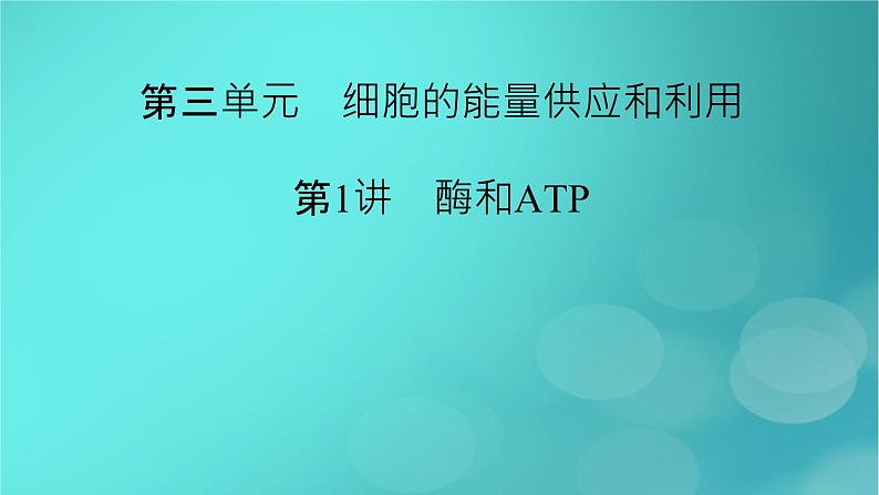 新高考适用2024版高考生物一轮总复习必修1分子与细胞第3单元细胞的能量供应和利用第1讲酶和ATP课件第2页