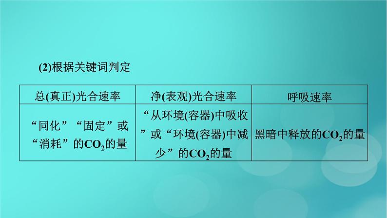 新高考适用2024版高考生物一轮总复习必修1分子与细胞第3单元细胞的能量供应和利用微专题植物“三率”的判定及测定课件第4页