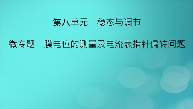 新高考适用2024版高考生物一轮总复习选择性必修1稳态与调节第8单元稳态与调节微专题膜电位的测量及电流表指针偏转问题课件第2页