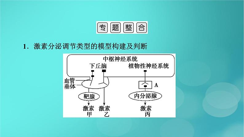 新高考适用2024版高考生物一轮总复习选择性必修1稳态与调节第8单元稳态与调节微专题生命活动调节方式的判断与分析课件第3页