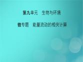 新高考适用2024版高考生物一轮总复习选择性必修2生物与环境第9单元生物与环境微专题能量流动的相关计算课件