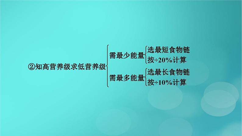 新高考适用2024版高考生物一轮总复习选择性必修2生物与环境第9单元生物与环境微专题能量流动的相关计算课件第8页