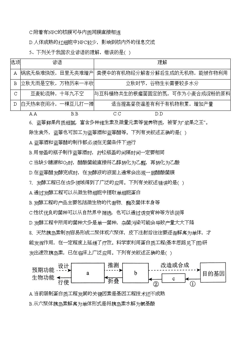 辽宁省大连市2022-2023学年高二下学期期末考试生物试卷（含答案）02