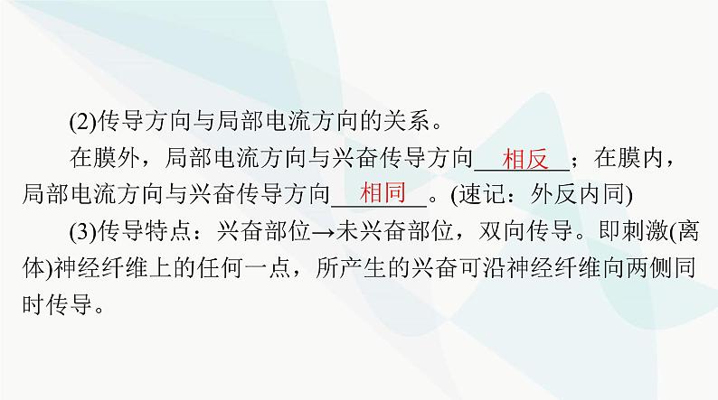 2024年高考生物一轮复习选择性必修1第2章第3、4、5节神经冲动的产生和传导、神经系统的分级调节、人脑的高级功能课件第6页