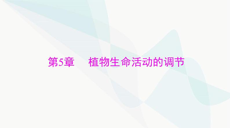 2024年高考生物一轮复习选择性必修1第5章植物生命活动的调节课件第1页