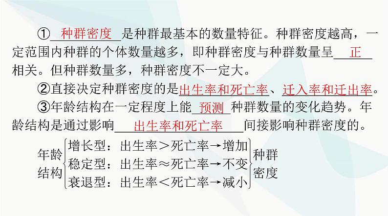 2024年高考生物一轮复习选择性必修2第1章种群及其动态课件第5页