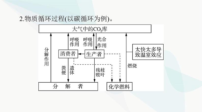 2024年高考生物一轮复习选择性必修2第3章第3、4、5节生态系统的物质循环、信息传递、生态系统的稳定性课件第3页