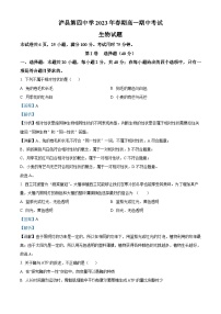 四川省泸州市泸县四中2022-2023学年高一生物下学期期中试题（Word版附解析）