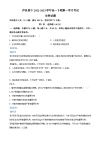 四川省泸州市泸县四中2022-2023学年高一生物下学期3月月考试题（Word版附解析）