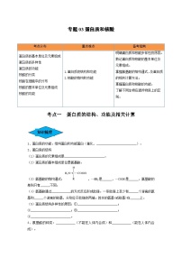 专题03 蛋白质和核酸（串讲）-备战2024高考生物一轮复习串讲精练（新高考专用）