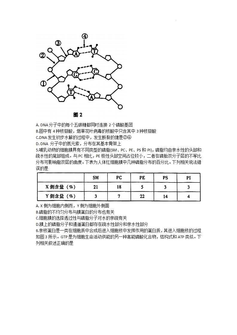 重庆市巴蜀中学2024届高考适应性月考卷（一）生物第2页