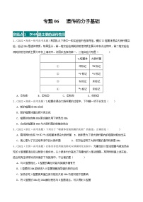 高考生物真题分项汇编 三年（2021-2023）（全国通用）专题06+遗传的分子基础