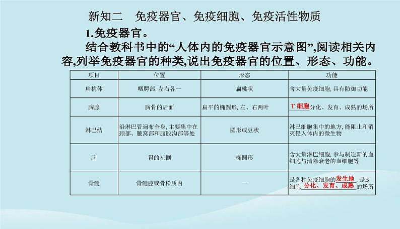 新教材2023高中生物第4章免疫调节第1节免疫系统的组成和功能课件新人教版选择性必修1第4页