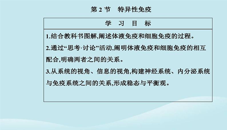新教材2023高中生物第4章免疫调节第2节特异性免疫课件新人教版选择性必修102