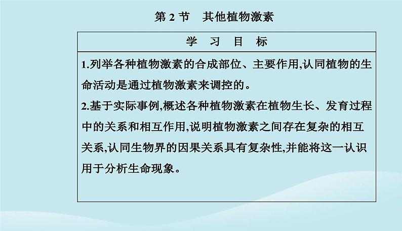 新教材2023高中生物第5章植物生命活动的调节第2节其他植物激素课件新人教版选择性必修102