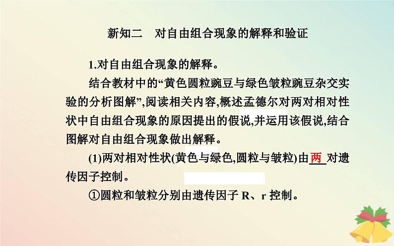 新教材2023高中生物第1章遗传因子的发现第2节孟德尔的豌豆杂交实验二课件新人教版必修205